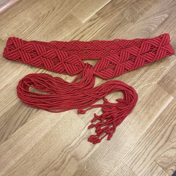 Узор макраме для пояса