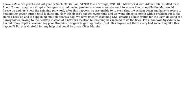 Apple: Problem with Photoshop CS6 Freezing up on OSX Mavericks смотреть онлайн