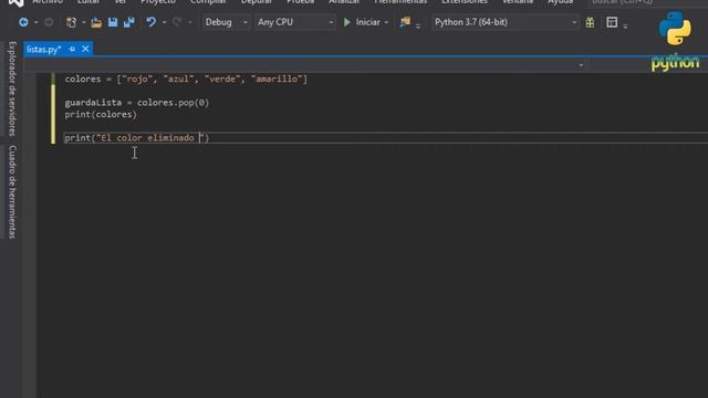 Eliminar elementos - pop() - Listas V - Curso Python básico a avanzado - Capítulo 14 смотреть онлайн