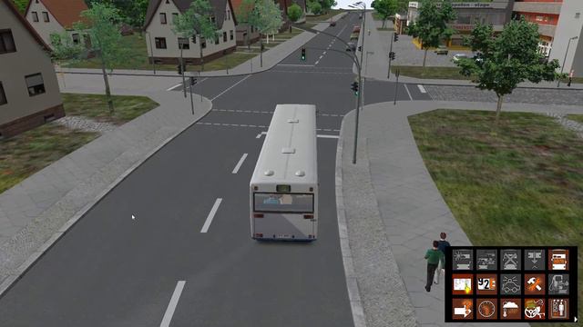 Line 76. Grundorf. Автобус MAN с белой и голубой окраской. Omsi 2. смотреть онлайн