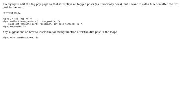 Wordpress: While loop with an exception after a count is reached смотреть онлайн