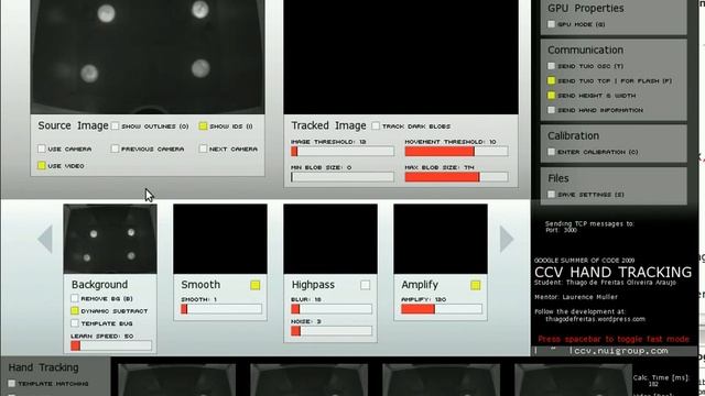 ~CCV - HAND TRACKING MODULE - Video 8 - Finger Varredure at Hand ROI смотреть онлайн
