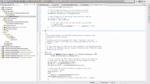 Section 2 Module 1 Part 4: Video Servlet Code Walkthrough смотреть онлайн