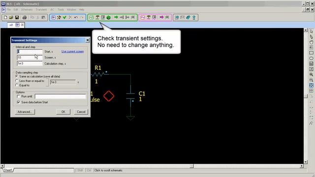 NL5 Circuit Simulator: your first schematic смотреть онлайн