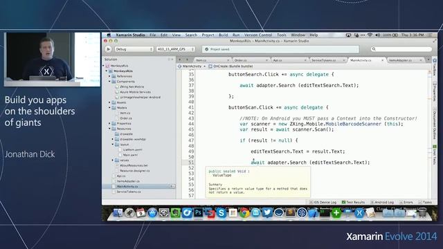 Xamarin Evolve 2014: Build your Apps on the Shoulders of Giants - Jonathan Dick, Redth смотреть онлайн