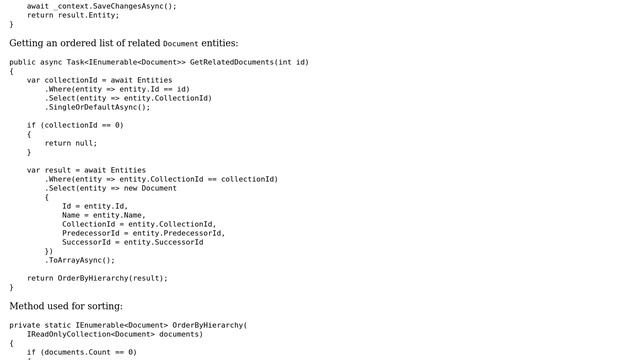 Linked List implementation Entity Framework Core смотреть онлайн