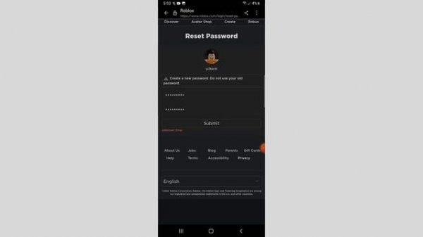 How to fix unknown error reset password roblox