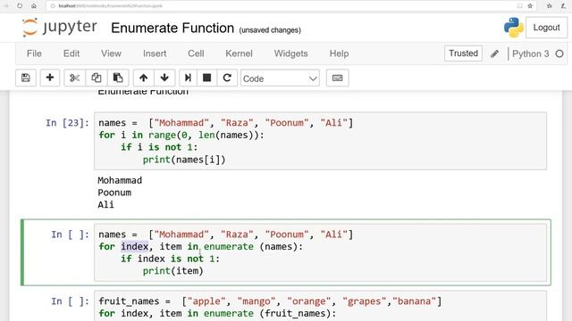 Fundamentals of Python:Lesson 19: Enumerate Function:English смотреть онлайн