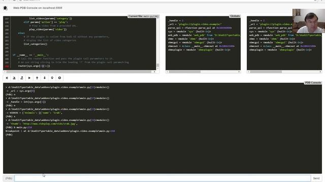 Debuggind Python addons for Kodi with Web-PDB remote debugger смотреть онлайн