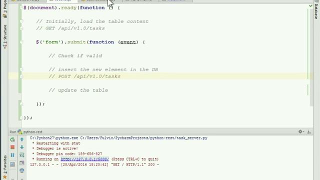 AmI-2016-L21 Full example: jQuery, Ajax, REST and Flask смотреть онлайн