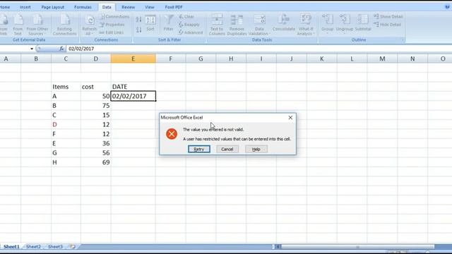 Excel(Intermediate Level) Tutorials #3 Data Validation (हिन्दी) смотреть онлайн