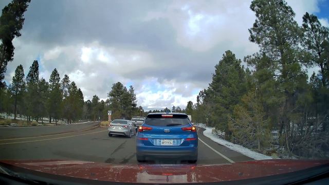 Snowy Drive From Flagstaff, AZ to Grand Canyon National Park, AZ смотреть онлайн