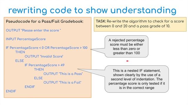 IGCSE Computer Science 2023-25 - Topic 7: Video 2b - PSEUDOCODE Part 1 смотреть онлайн