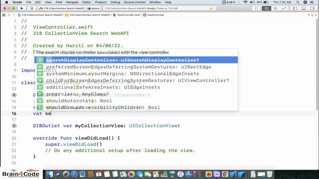 How to Search in Custom CollectionView Data Fetched From Live JSON File in Swift 5 XCode | Hindi смотреть онлайн