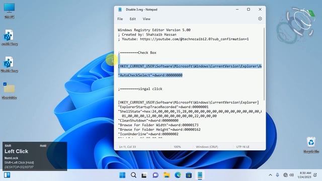 Enable Check box, Show Hidden File and Single Click in One Click | Techno Zaibi смотреть онлайн