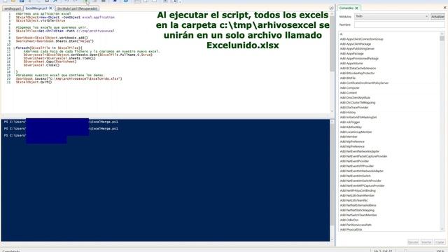 Combinar varios ficheros excel en uno mediante Powershell смотреть онлайн