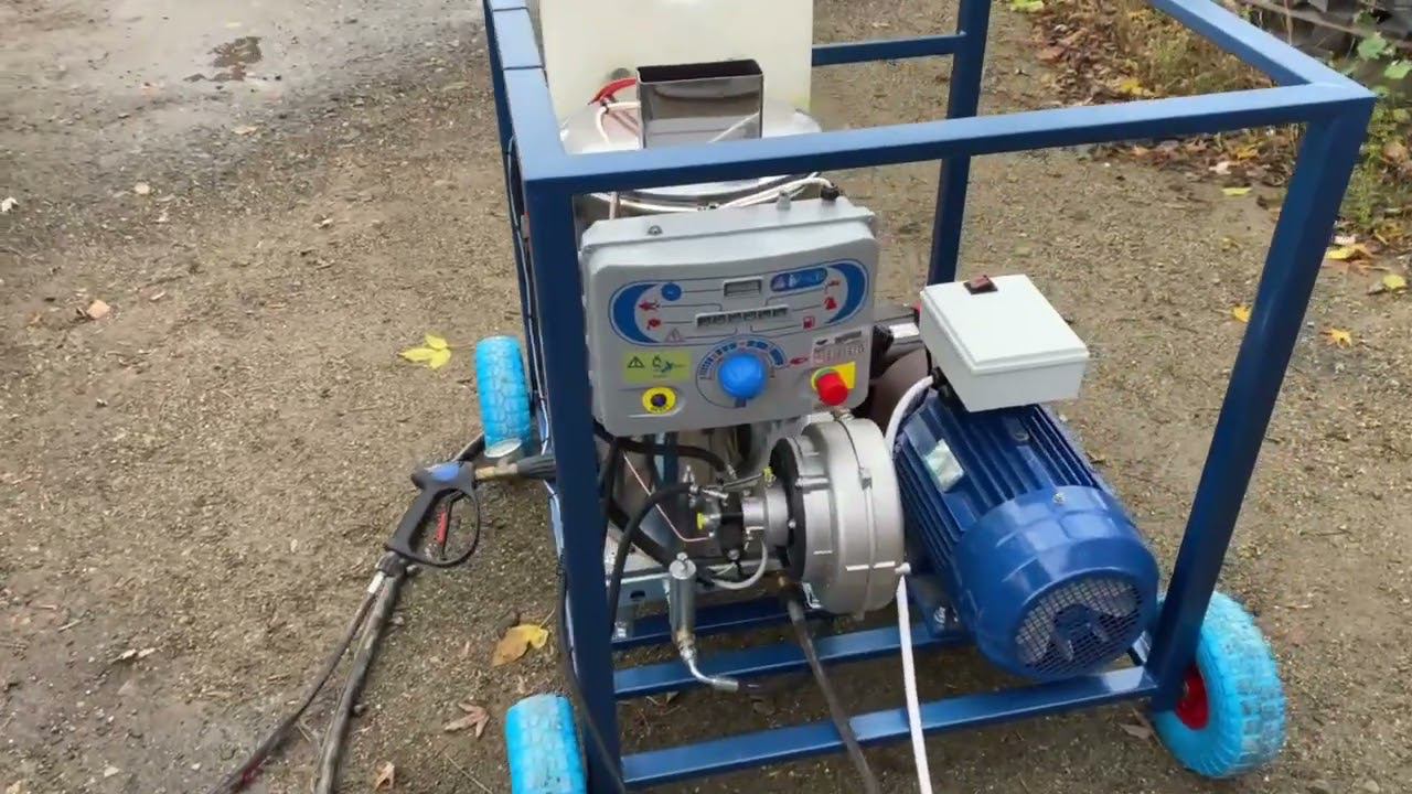 Собрали мойку с подогревом 250 бар. Насос Италия + Движок Россия смотреть онлайн