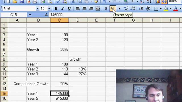 Excel Calculate Compound Growth Rates - Episode 908 смотреть онлайн