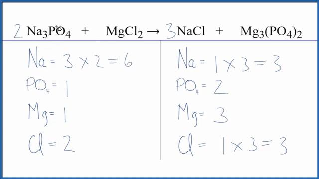 How to Balance Na3PO4 + MgCl2 = NaCl + Mg3(PO4)2 смотреть онлайн