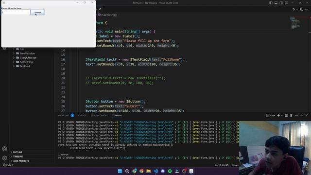 Creating a form in java GUI смотреть онлайн