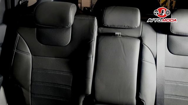 Чехлы Brothers Tuning для Hyundai Santa Fe 4 рестайлинг, экокожа, серая строчка смотреть онлайн