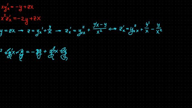 #3.29 xy'=-y+zx, x^2z'=-2y+zx [System of Normal Differential Equations] смотреть онлайн