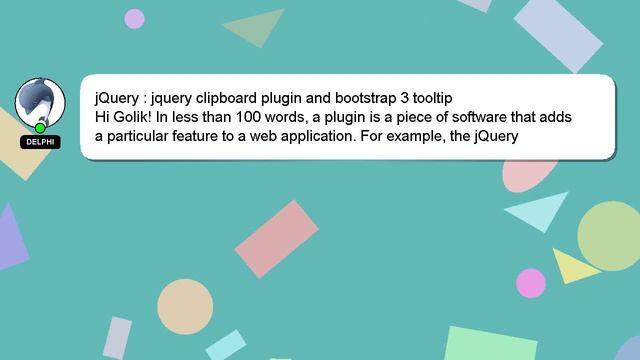 jQuery : jquery clipboard plugin and bootstrap 3 tooltip смотреть онлайн
