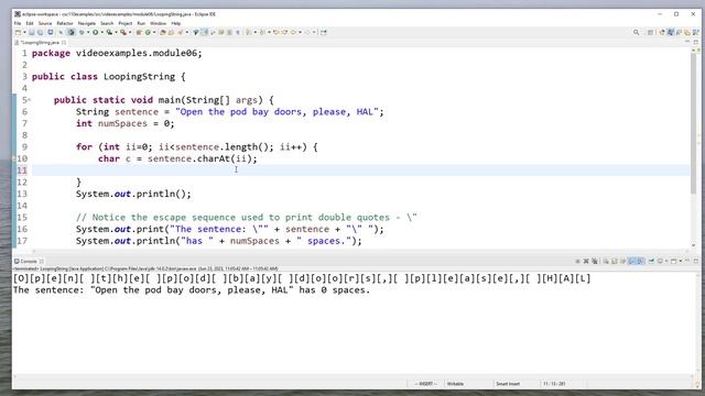 Looping through Strings in Java смотреть онлайн