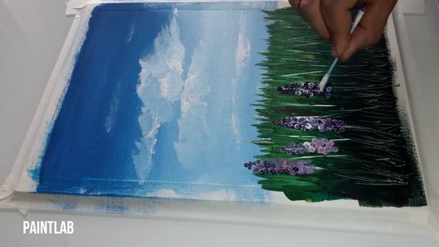 Easy daily painting #6: lavender garden 😊 смотреть онлайн