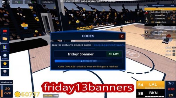 *NEW UPDATE CODES* [PS5] Basketball Legends ROBLOX | ALL CODES | 19 OCTOBER 2023