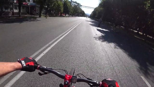 Городской велопробег в Алматы, финиш. смотреть онлайн