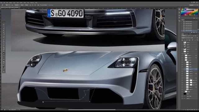 Porsche 911 + Taycan = ??? - Photoshop Render смотреть онлайн