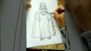 Урок рисования. Рисуем короля.2