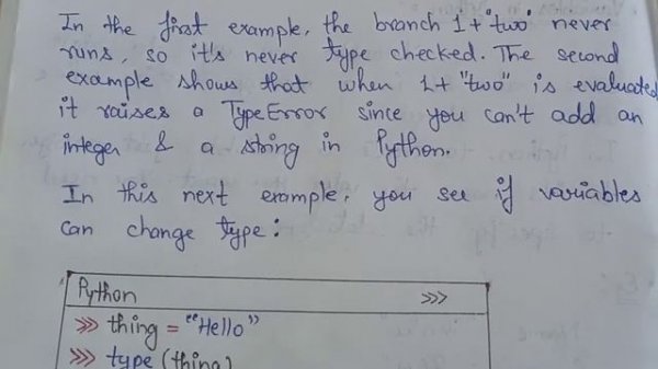 Static & Dynamic Typing in Python