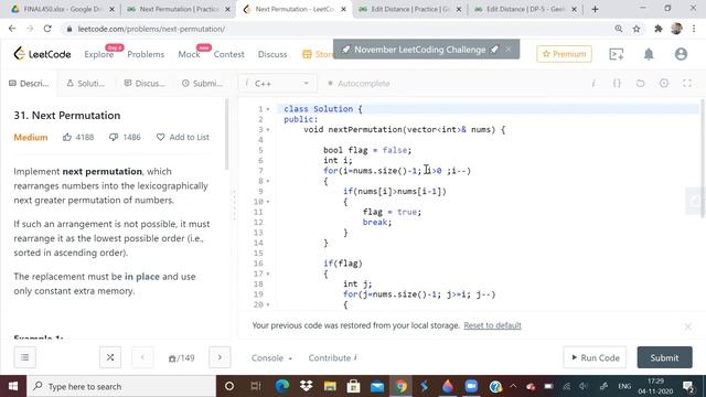 Parenthesis checker | Next permutation | Edit distance | Love Babbar DSA sheet смотреть онлайн
