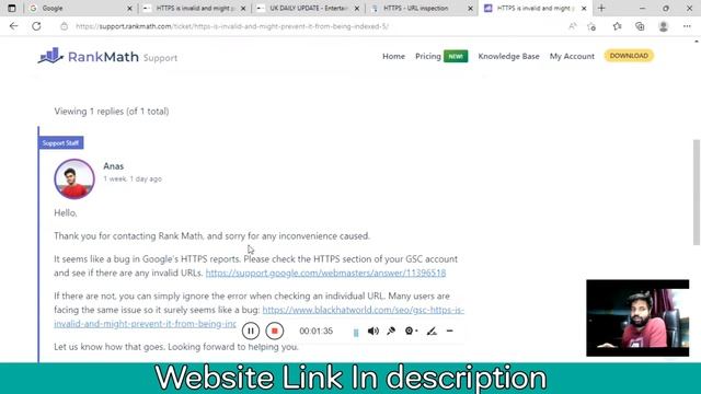 HTTPS is invalid and might prevent it from being indexed смотреть онлайн
