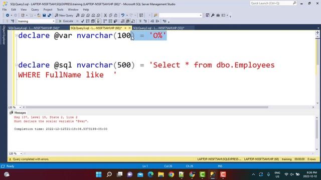 SQL | Create and Execute Dynamic SQL Query | SQL Injection смотреть онлайн