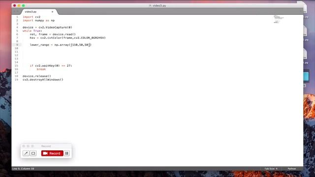 Object tracking using its colour in Python & OpenCV смотреть онлайн