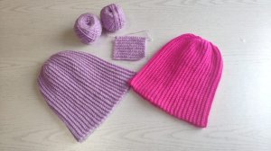 Шапка бини крючком