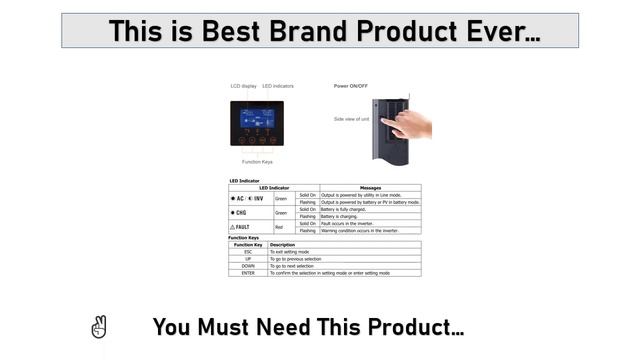 PowMr 3.2KW 2.4KW Hybrid Solar Inverter