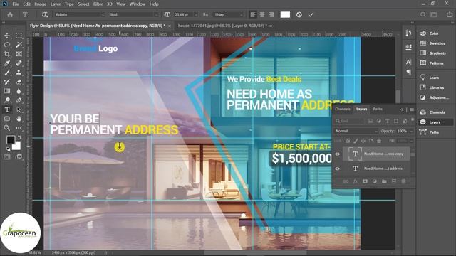 Create Professional Business Flyer PSD Template Design | Adobe Photoshop Tutorial смотреть онлайн