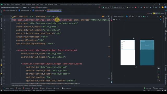 Nested RecyclerView in Kotlin : Android Studio Tutorial 2022 смотреть онлайн