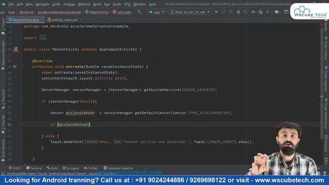 Accelerometer Sensor and its Applications in Android Studio | Android Studio Tutorial смотреть онлайн