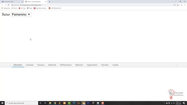 Curso de html básico | Control Select o lista desplegable. Cap 10 смотреть онлайн