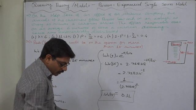 Queuing Theory - 21 Single Server Model Calculating Probability of Waiting in the System смотреть онлайн
