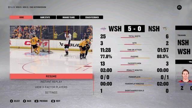 NHL 23 Washington Capitals vs Nashville Predators