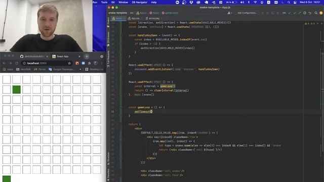 React - пишем игру Змейка смотреть онлайн