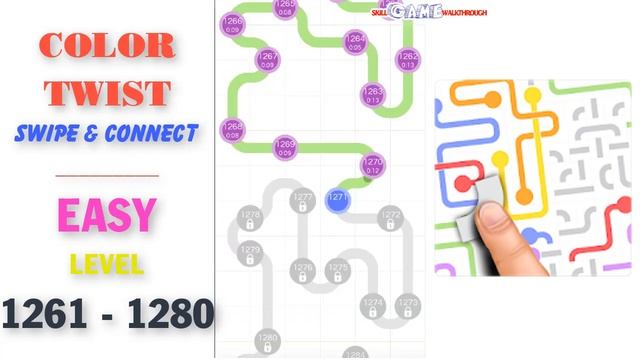 Color Twist Swipe & Connect | EASY | Level 1261 - 1280 Walkthrough | SkillGameWalkthrough смотреть онлайн