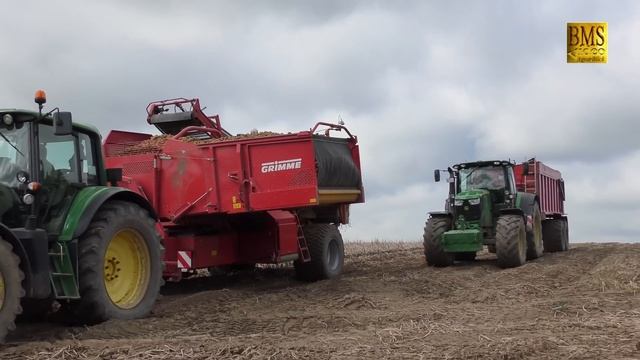 Kartoffelernte  - John Deere, GRIMME SE 150-60 - Kartoffeln Roden Farmer Potato Harvester Germany