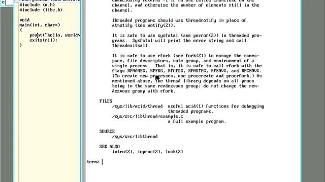 A Quick Intro to C Programming, for Plan 9 and 9 Front смотреть онлайн